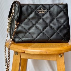 Kate Spade ♠️ Black Quilted Purse